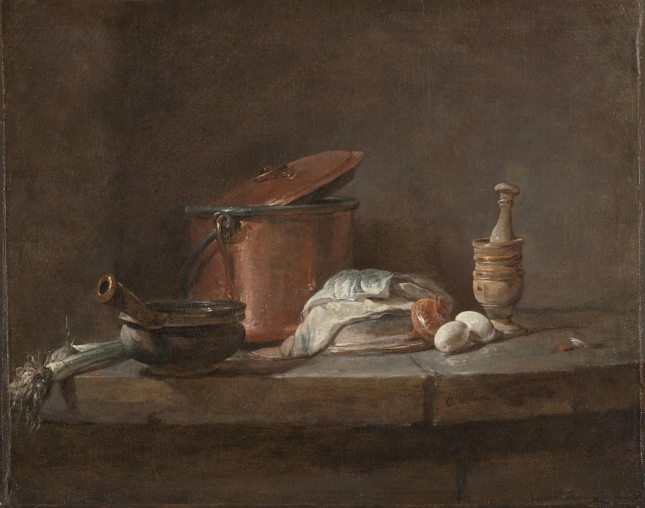 Jean Siméon Chardin - Natura morta con attrezzi da cucina, Cleveland Museum of Art